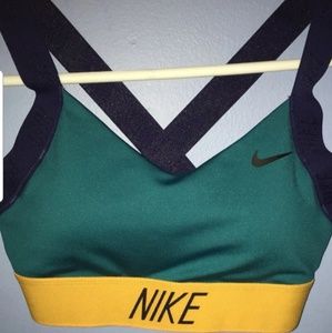 Blue and Yellow Nike Sportsbra
